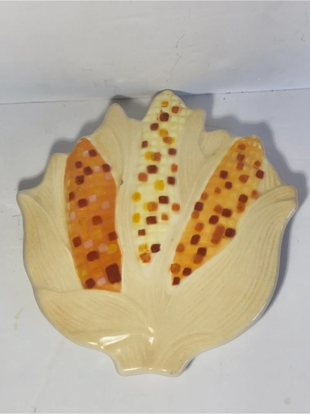 Vintage Avon 1984 Shades of Autumn Corn Tile Trivet Wall Hanging Fall Decor